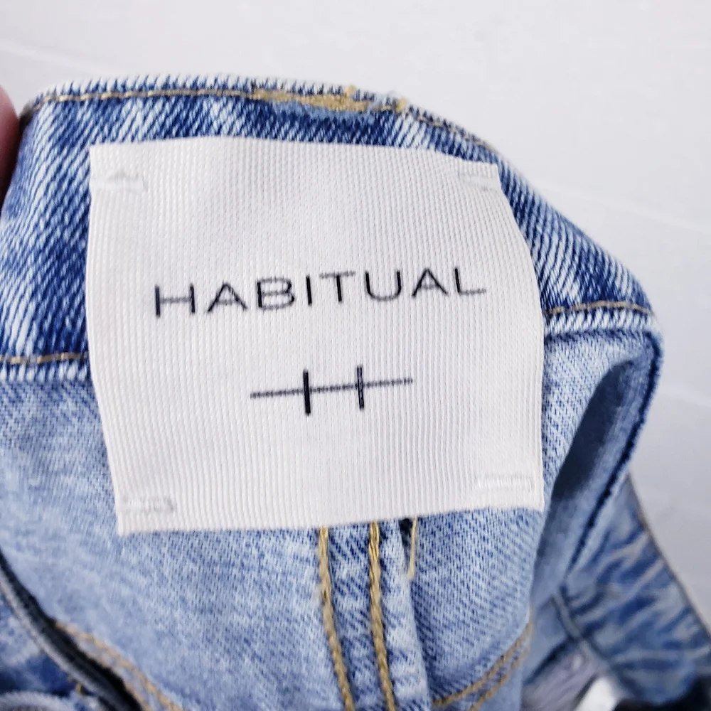 HABITUAL Reza High Rise Denim Crisscross Jean‎ Miniskirt Size 28